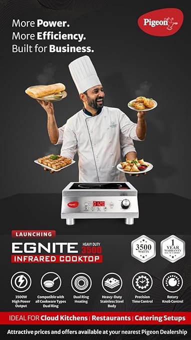 Pigeon Egnite Heavy Duty Commercial Infrared Cooktop 3500W